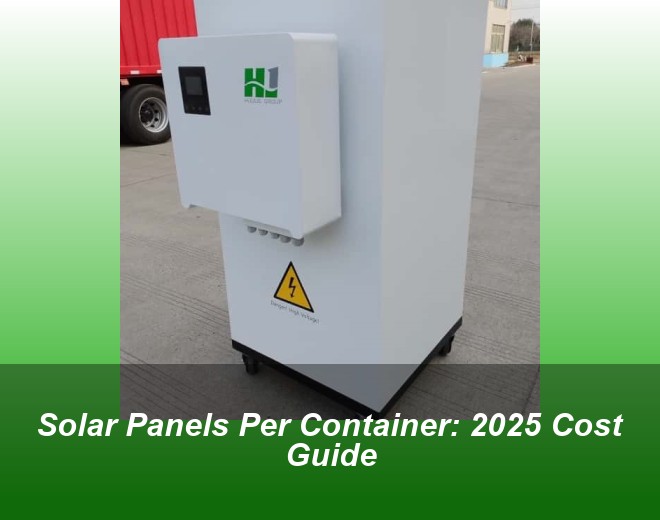 Solar Panels Per Container: 2025 Cost Guide
